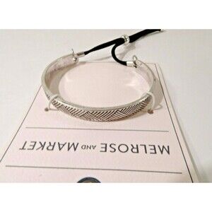 Nordstrom Treasure & Bond Silver Etched Rope Cuff Bracelet NWT 45.00